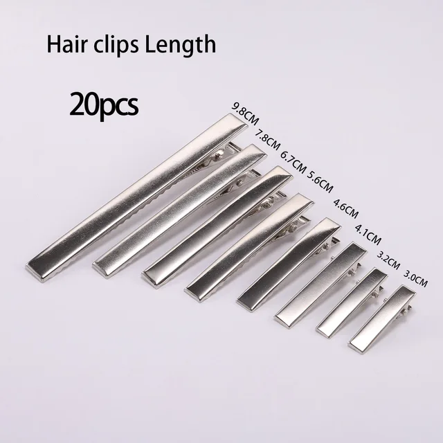 Barrettes Silicone Molds Metal Geometric Hair Clips Epoxy Resin Mold For DIY Resin Hairpin Crafts Jewelry Making Accessorires Silver3 20Pcs 30mm