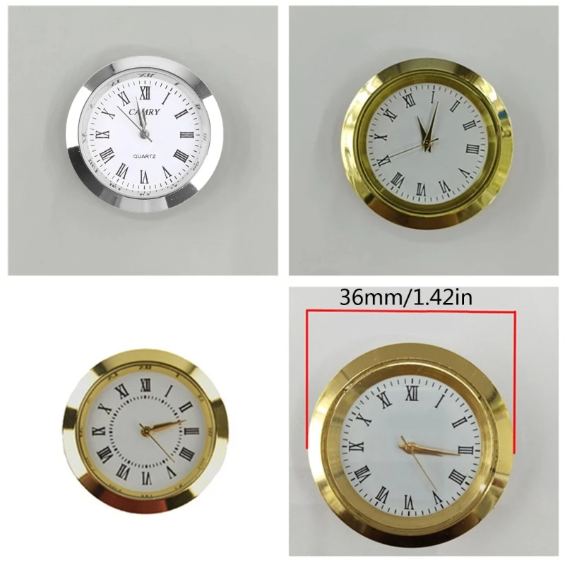 Clock Quartz Movement Round Clocks for Head Insert Classic Clock Craft for Women Men Wearing Watch Replacement Part Supp
