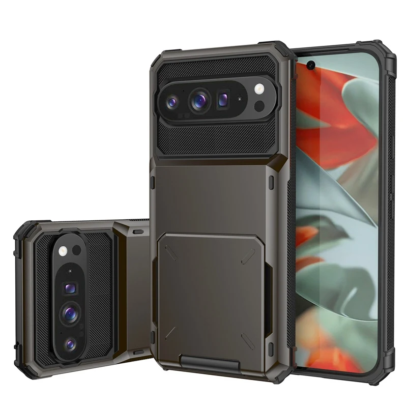 Armor  Wallet Card Holder Flip Slot Heavy Duty Protective Cover
