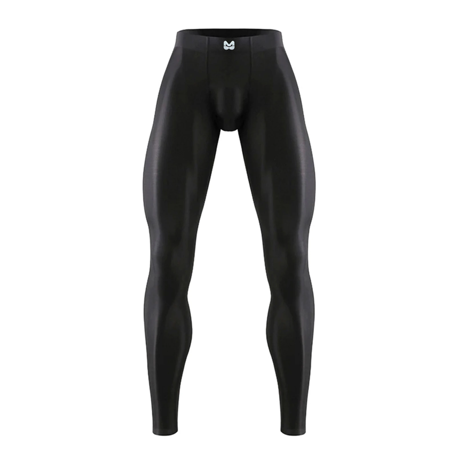 Mens silky yoga fitness leggings bulge pouch pilates seamless stretchy bodybuilding tights pants gym sports cycling fitness