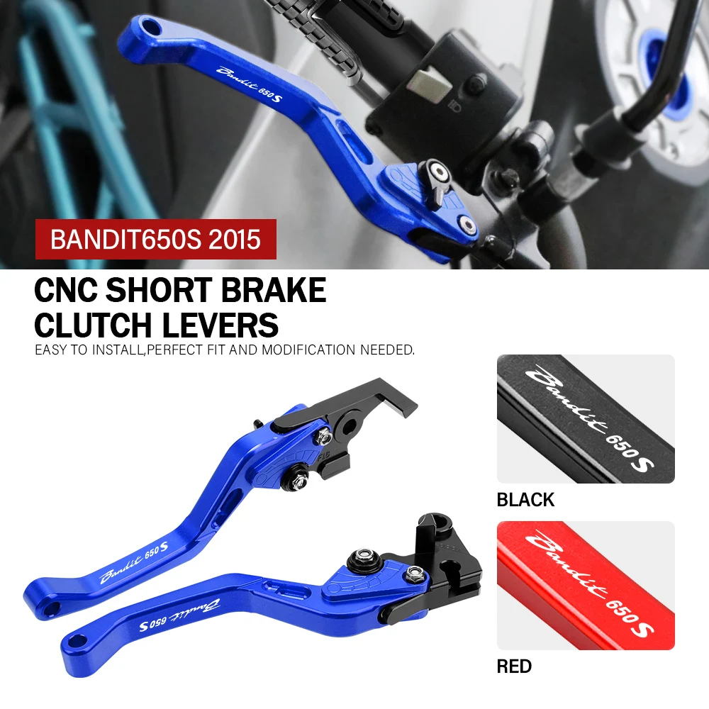 

For SUZUKI BANDIT 650S 2015 650S BANDIT Motorcycle Accessories CNC Short Brake Clutch Levers LOGO
