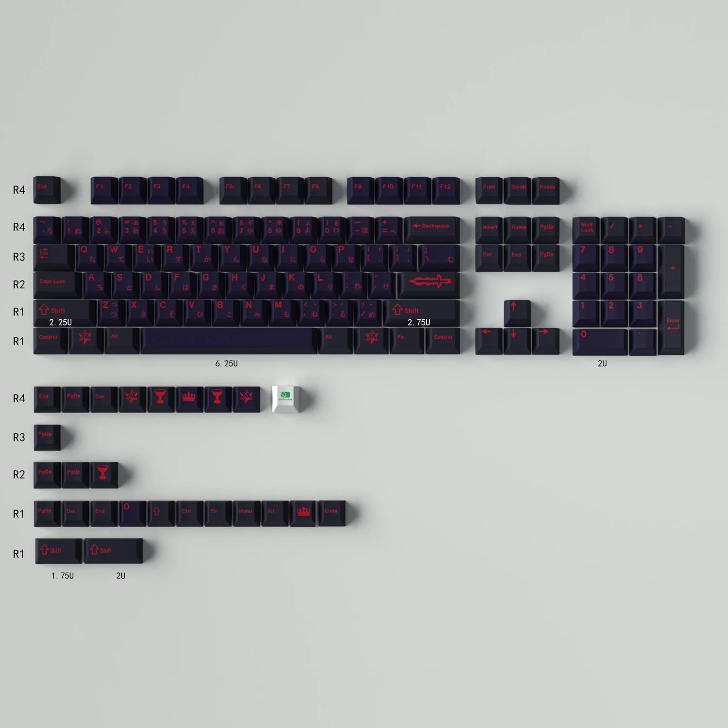 eva striker bingsu pbt keycap cherry perfil