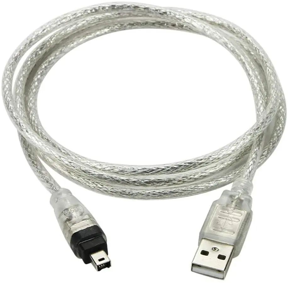 USB Male to Firewire IEEE 1394 4Pin Male Adapter Cord Cable DCR-TRV75E DV 1.5m USB Firewire Cable - AliExpress