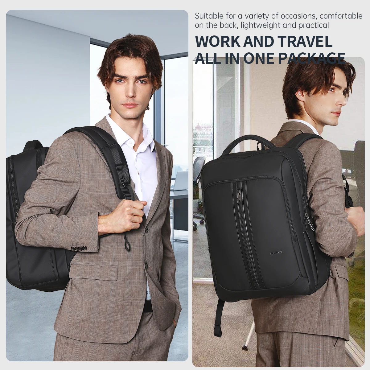 Tigernu New 15.6 17 inch Large capacity Laptop Backpack With shockproof  For Work Business Fashion Trend 2024 Backpack Best Gift 6