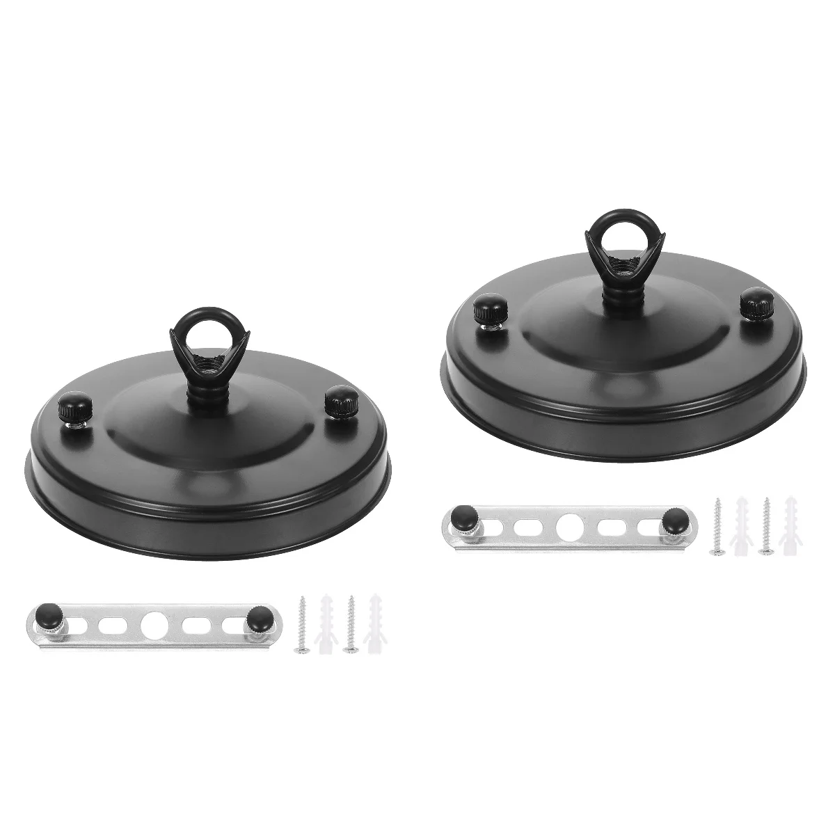 

2pcs Ceiling Plate Ceiling Mount Light Plate Lamp Base Pendant Lighting Accessory (Closed Hook Style)