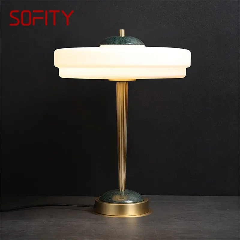 

SOFITY Contemporary Table Lamp Luxury Marble Desk Light LED Home Decorative Bedside Bedroom Parlor