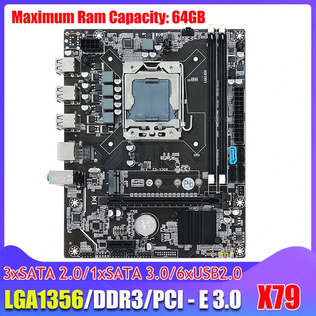 Carte mère X79 pour ordinateur de bureau, mémoire DDR3, LGA 1356