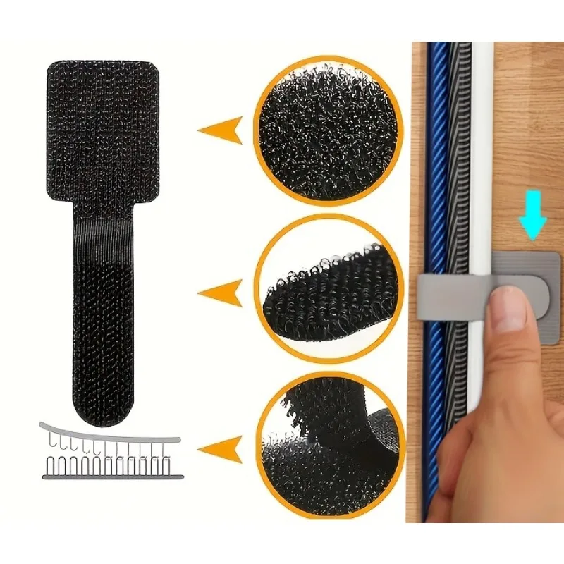 Releasable Cable Organizer Ties Earphones Wire Mouse Management Nylon Cable Ties Reusable Loop Hoop Tape Straps Tie 10-40PCS