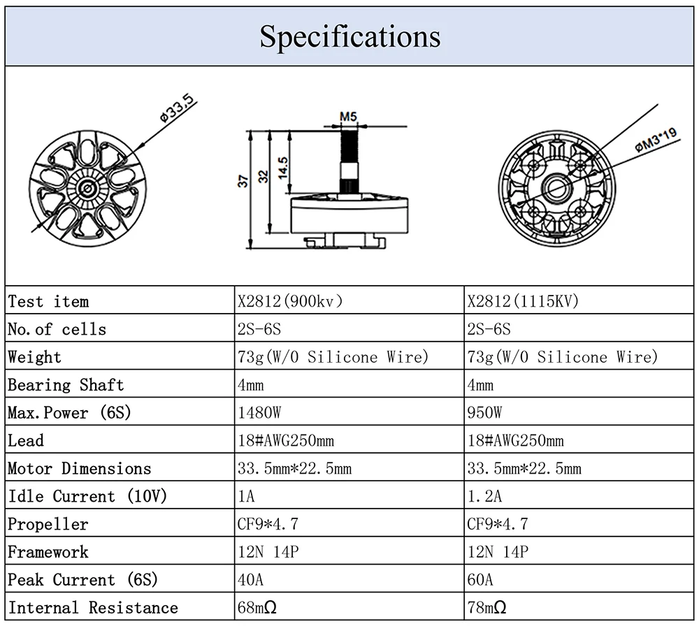 S2aaf0b4c237d4b648321fa5500c6bb80P 9IMOD Brushless Motor X2807 X2812 900KV/1115KV/1300/1500/1700KV 2-6S 4mm Bearing Shaft Motor for RC FPV Racing Drone Multicopter