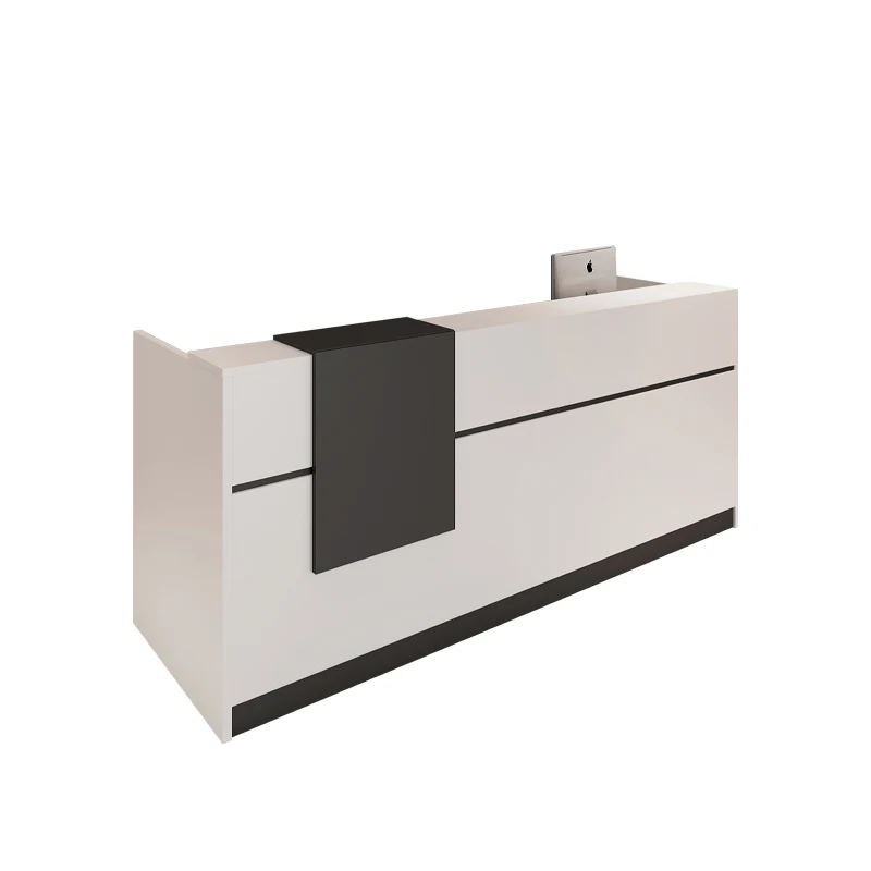 New Hotel Modern Design Wood Beauty Salon Counter Front Desk White Office Reception Table