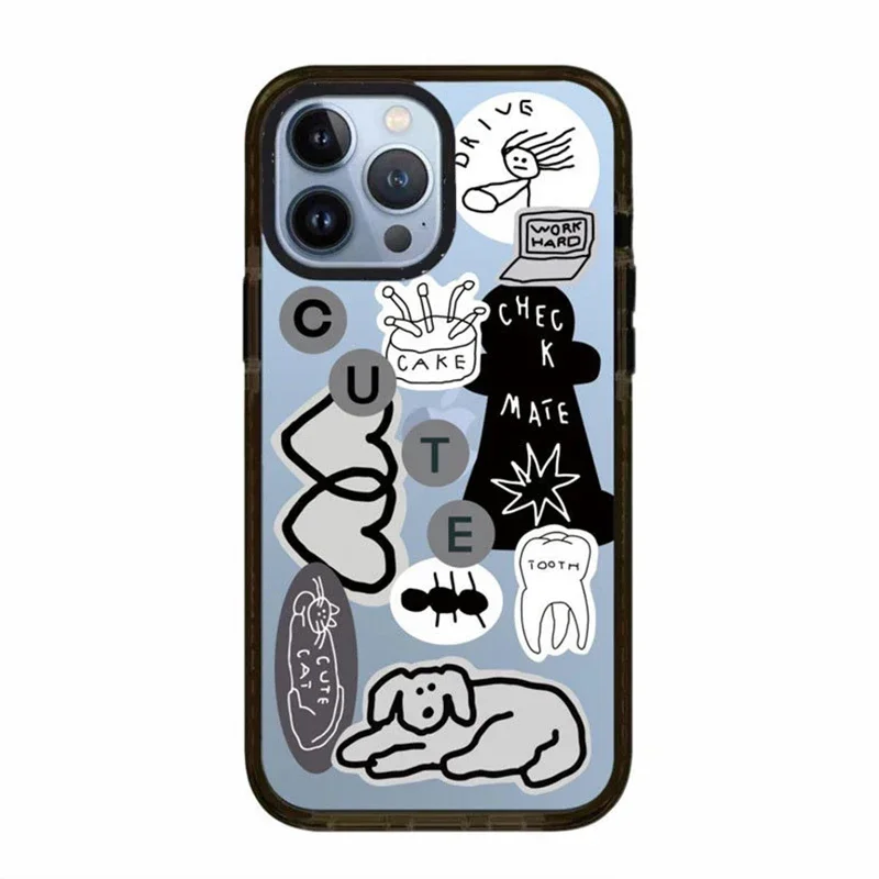 

MagSafe Acrylic Dog Sticker Phone Case Cover for IPhone 11 12 13 14 15 Pro Max Case for IPhone 14 Pro Max