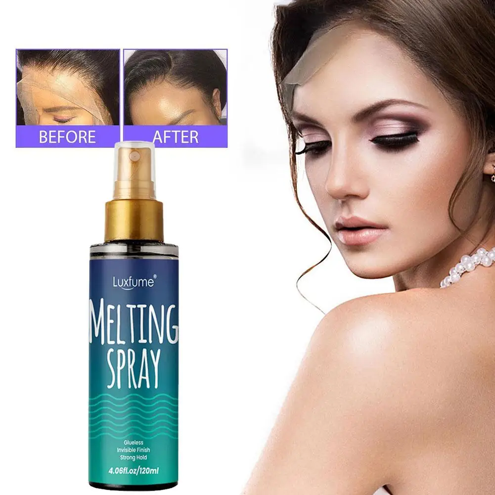 120ML Melting Spray For Lace Wigs Quick Drying Long Lasting Invisible Lace Natural Melting And Holding Mousse For lace Wigs