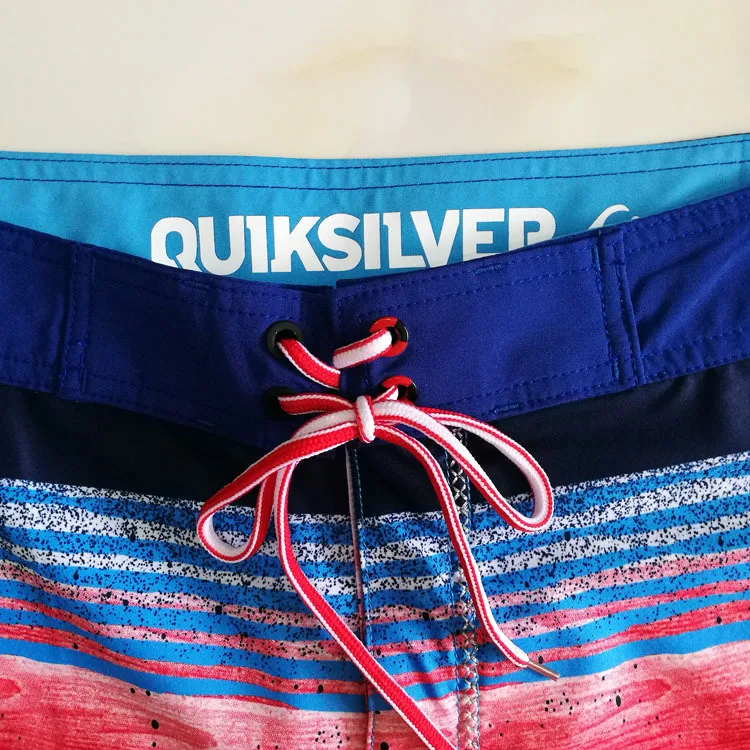 Elastic Quick Drying Fitness Training Muscle Men Beach Shorts Stripe Pattern Competition Surfing Printed Design mens fitness shorts