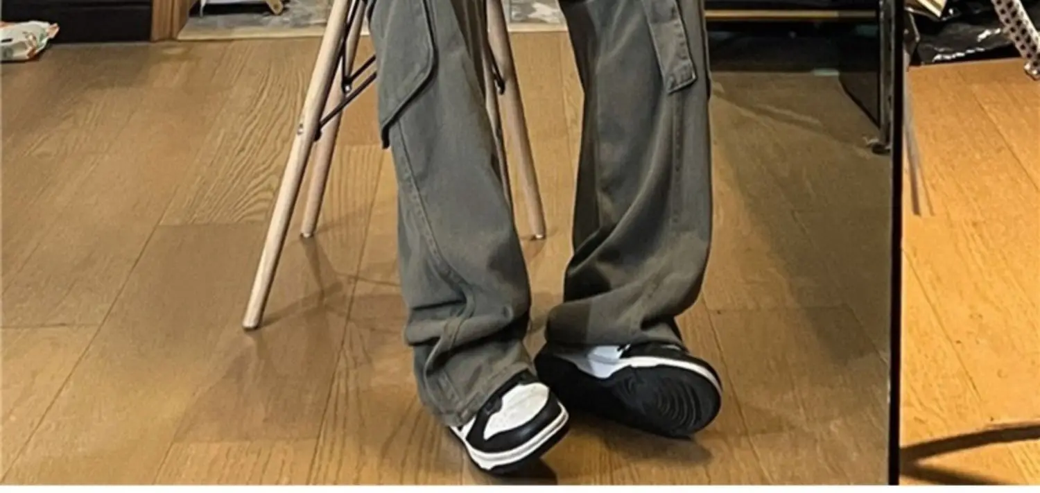 Description Picture 5 of itemMen's Pants 2024 Spring Summer Black Gray Thin Business Casual Pants Outdoor Elastic Breathable Straight Leg Sweatpants A100