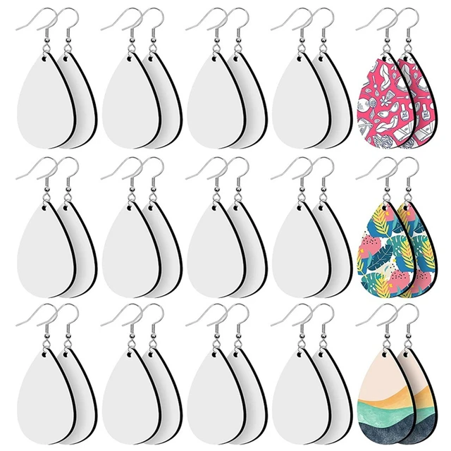 Sublimation Blank Earrings Unfinished Teardrop Heat Transfer