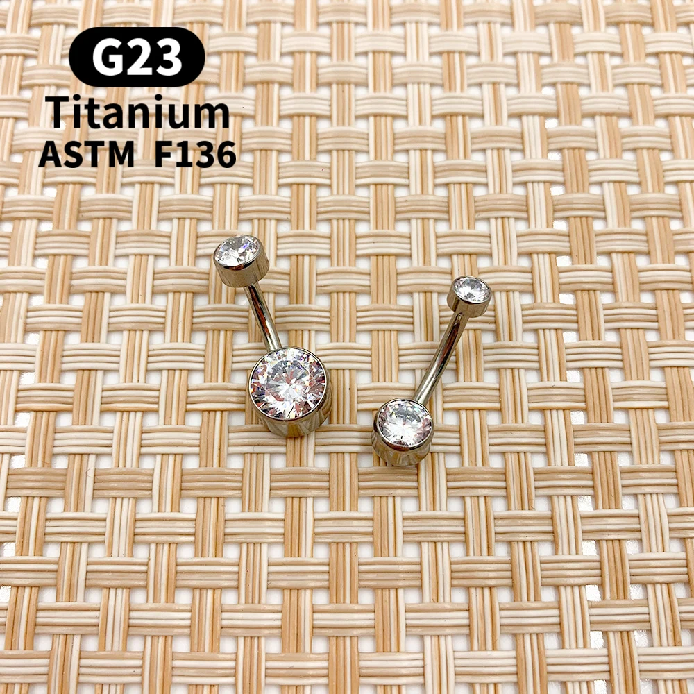 G23 Titanium Gem Stone Belly Button Rings Body Piercing Jewellery 14G Navel Piercing Ring Jewelry For Women piercing jewelry body piercing jewelry body jewelry belly button piercings