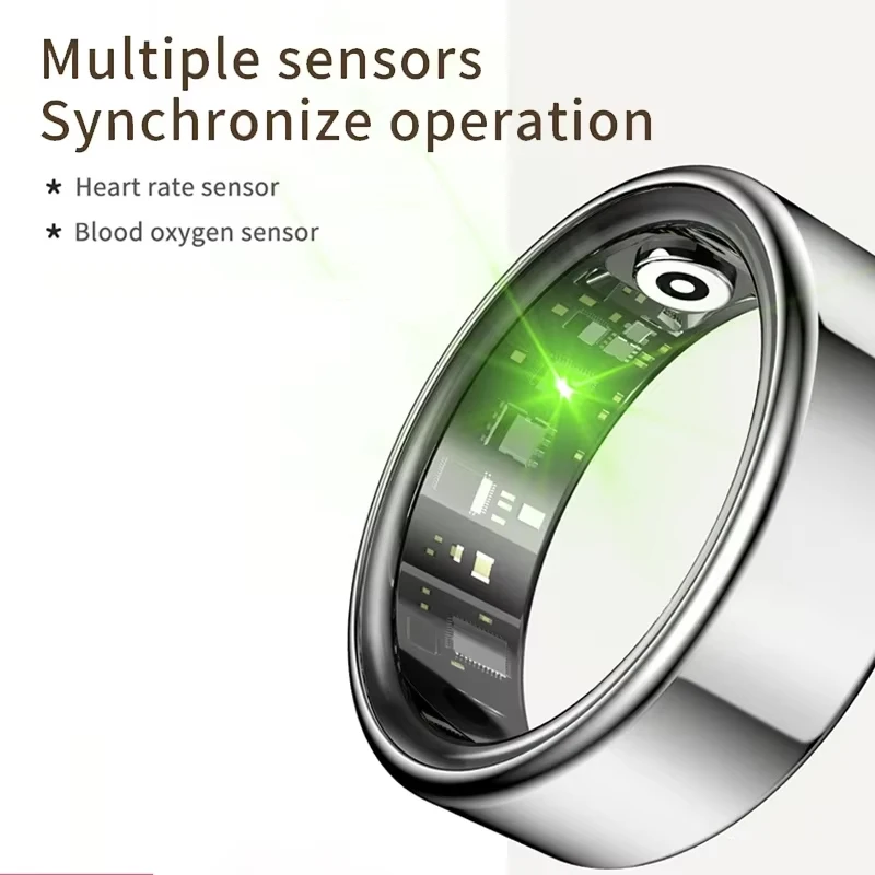 Smart Ring Multifunctional Bluetooth Health Tracker Heart Rate Blood Oxygen Monitor Waterproof Men Women Sleep Fitness 6