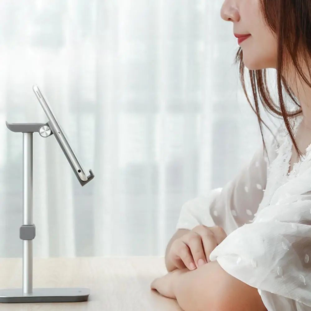 Desktop Aluminum Alloy Bracket Mobile Phone Tablet Dual Adjustment Bracket Fodable Holder for Mobile Phone Tablet