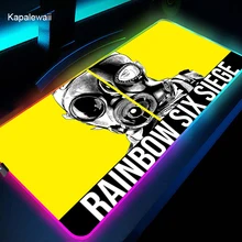 Tapete de mesa macio de borracha antiderrapante mousepad csgo do computador do gamer da esteira 900x400 do backlight rgb da almofada do rato do anime do arco íris dos jogos seis