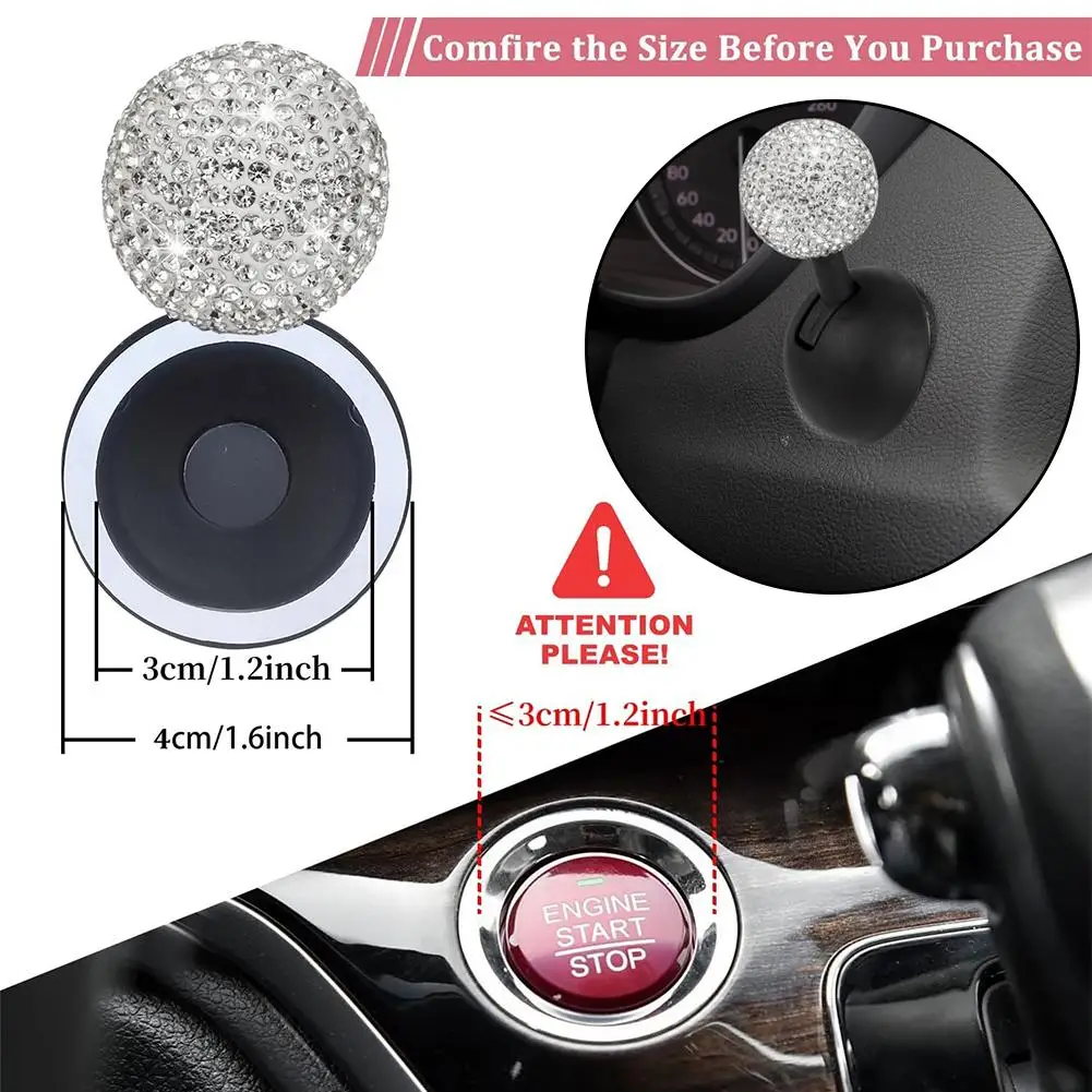 Start Button Push Start Auto Ignition Button Cover Push Engine Lever Car Stop One-Touch Rocker Automotive T4C3