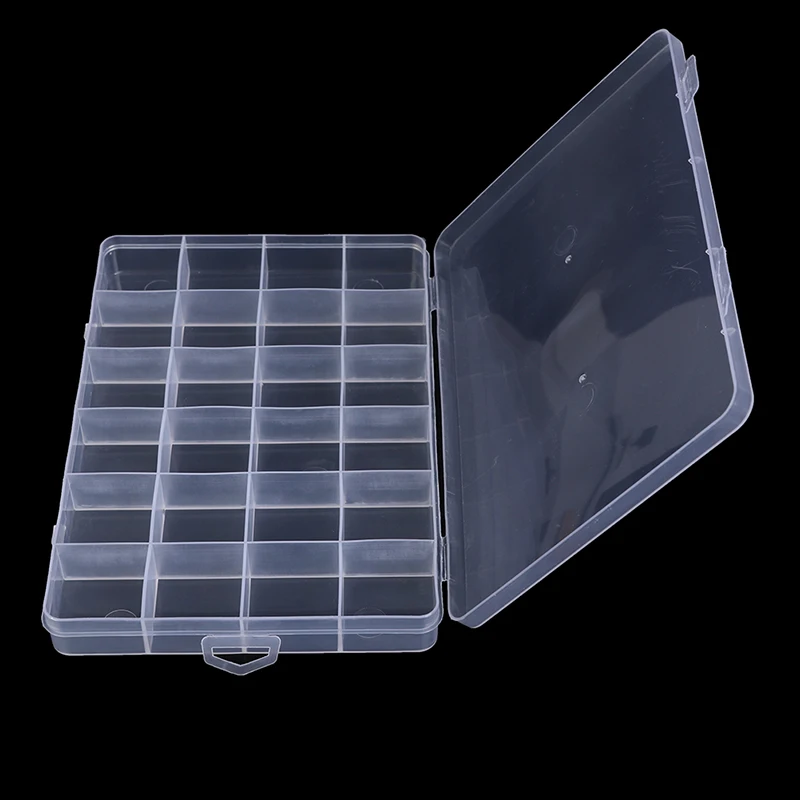 Caja Organizadora De 24 Compartimentos Para Joyería, Cuentas O Manualidades (Plástico Transparente)