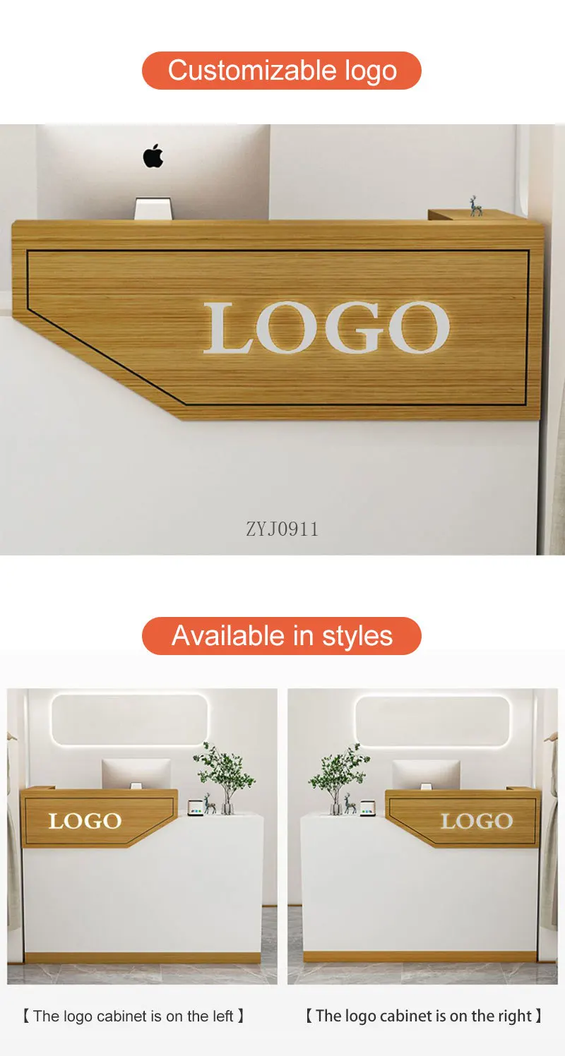 *S Modern design office counter luxury office desk table front desk business clinic salon small reception