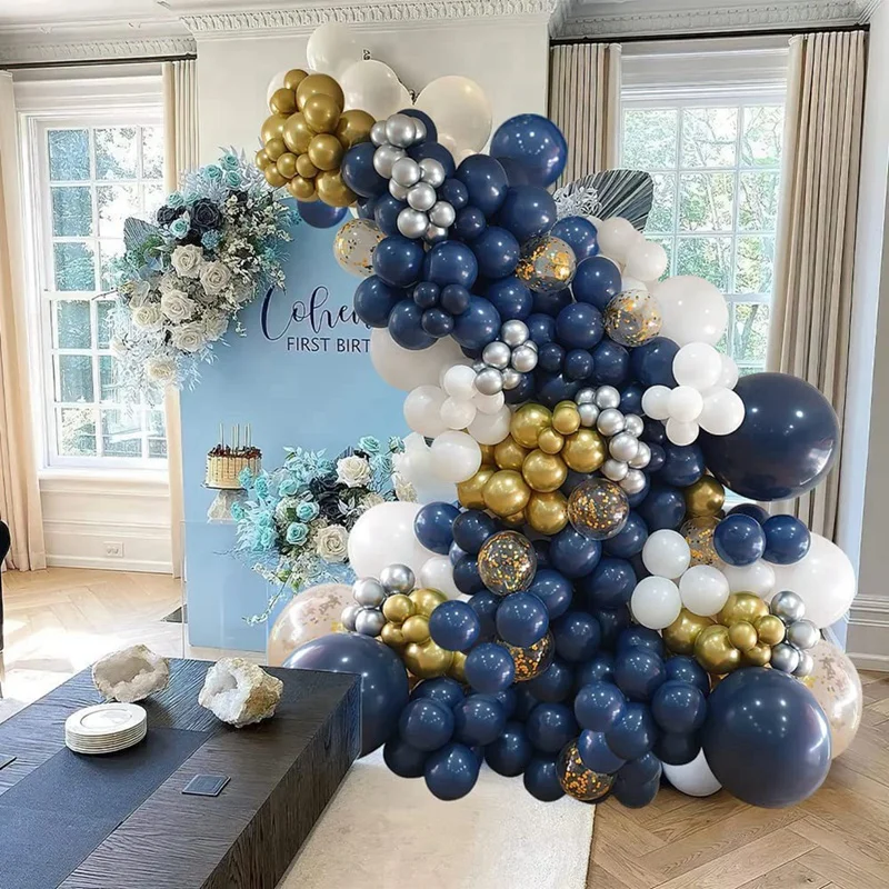 Navy Blue Balloons Garland Kit,Navy Blue Balloon Dark Blue Balloons for Birthday Baby Shower, Wedding, Bridal Shower