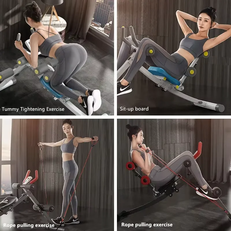 Multi-function Folding Abs Fitness Equipment, Sit Up Bench Exercises, Adjustable Waist Coaster Machine