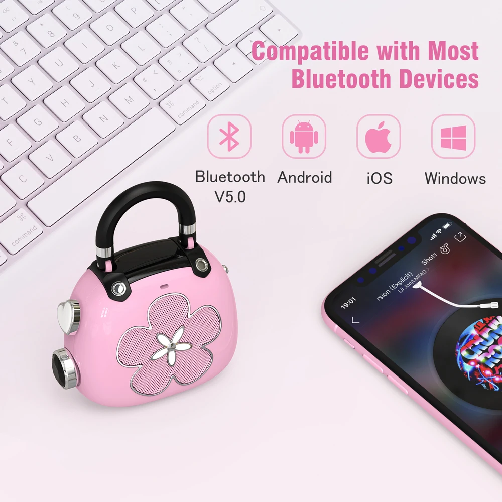 DOSS Candy Mini altavoz Bluetooth portátil con sonido limpio