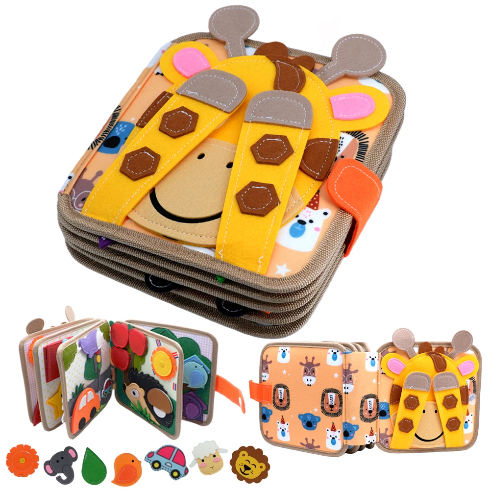 아기 장난감 부드러운 3D 헝겊 책 첫 번째 책 몬테소리 유아 조기 색상인지 교육 장난감 기본 생활 기술 장난감 학습