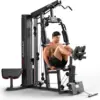 Home Gym, Multifunctional Home Gym Equipment, 150LBS Weight Stack Machine, Workout Station with Pulley System, Fly Chest, and Le 1