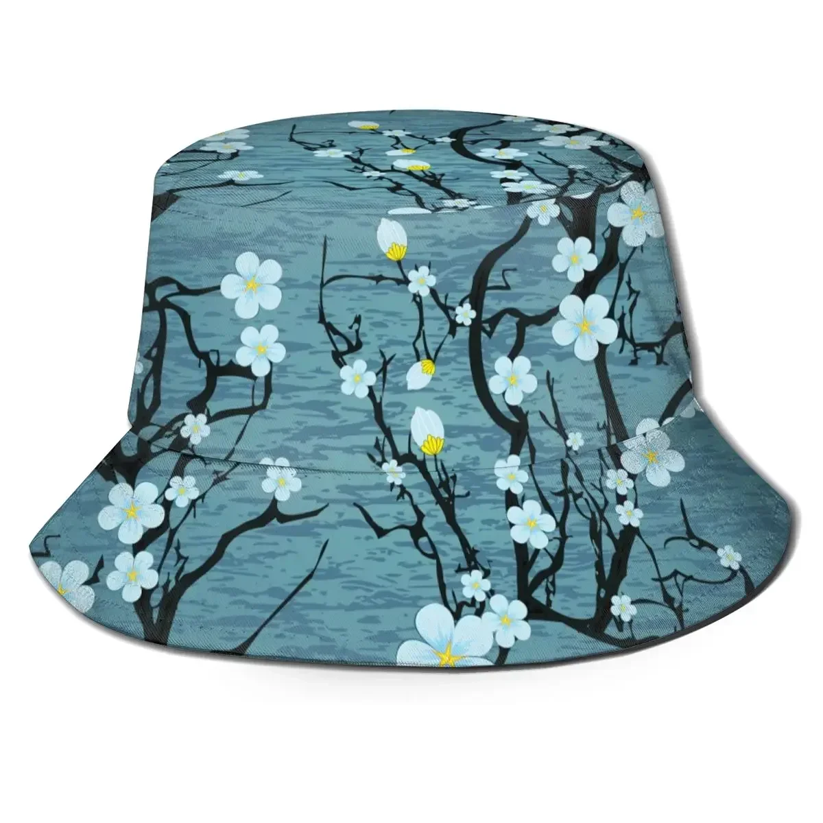 일본 체리 어부 모자, 힙합 Gorras 사쿠라 나뭇 가지, 유니섹스 버킷 햇, 야..