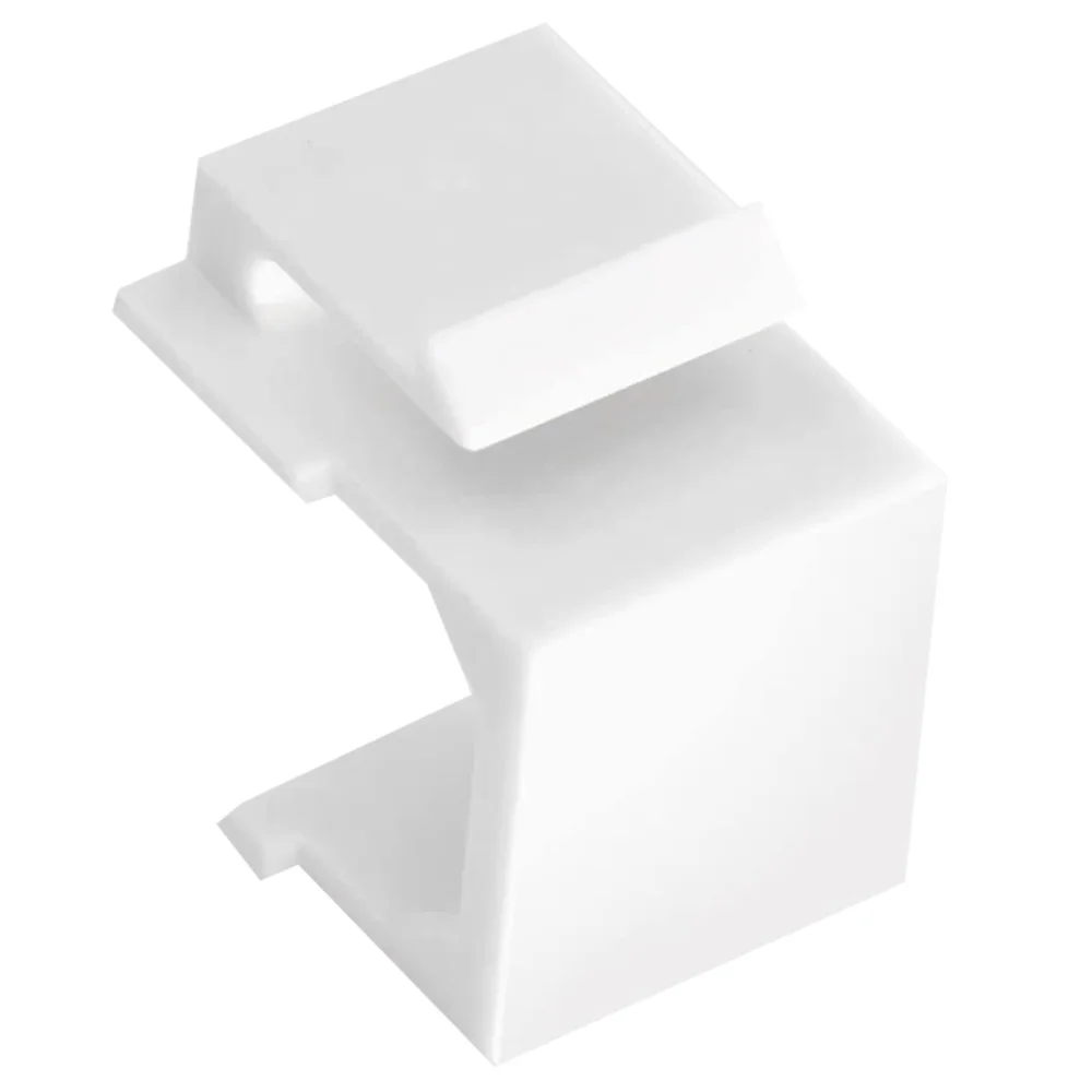 30-Pack Blank Keystone Jack Inserts for Keystone Wall Plate and Patch Panel-White
