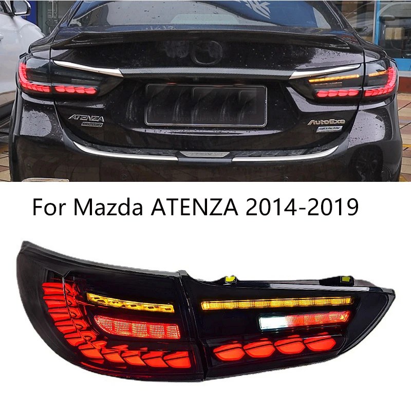 

Автомобильные фары для Mazda 6 Atenza светодиодный Tail 2014-2019 Mazda6 задний стоп-сигнал тормозной сигнал DRL задние автомобильные аксессуары