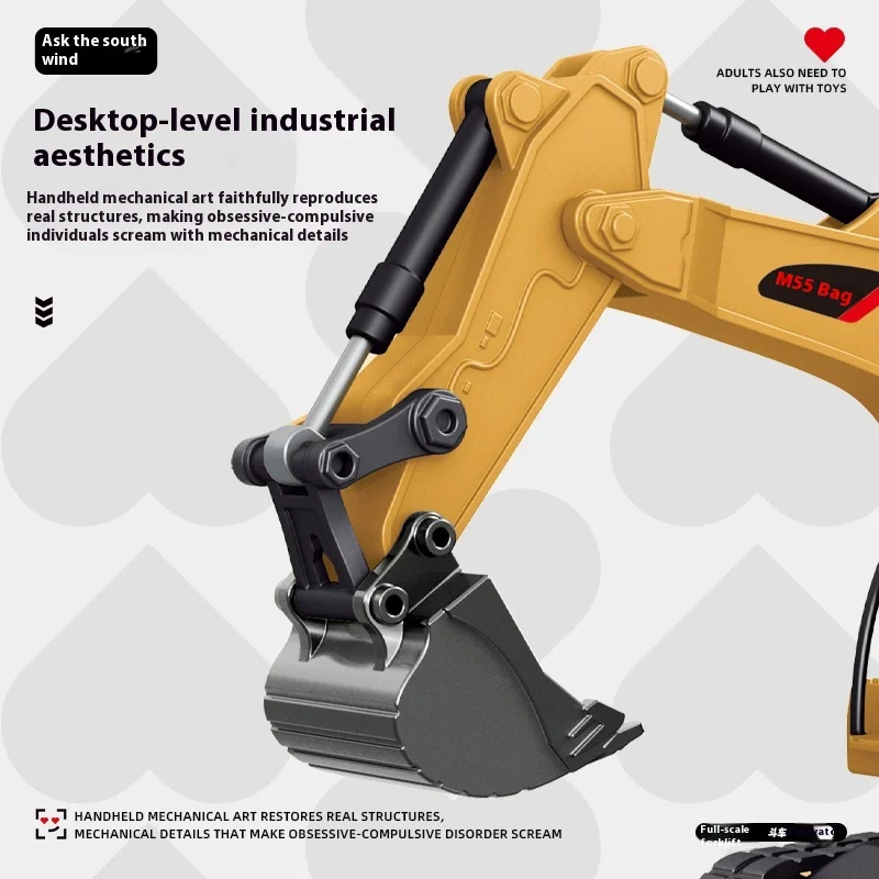 New Full-Scale Mini Excavator Tipper Truck 1:64 Remote Control Engineering Vehicle Mini Forklift Toy RC Trucks Birthday Gift