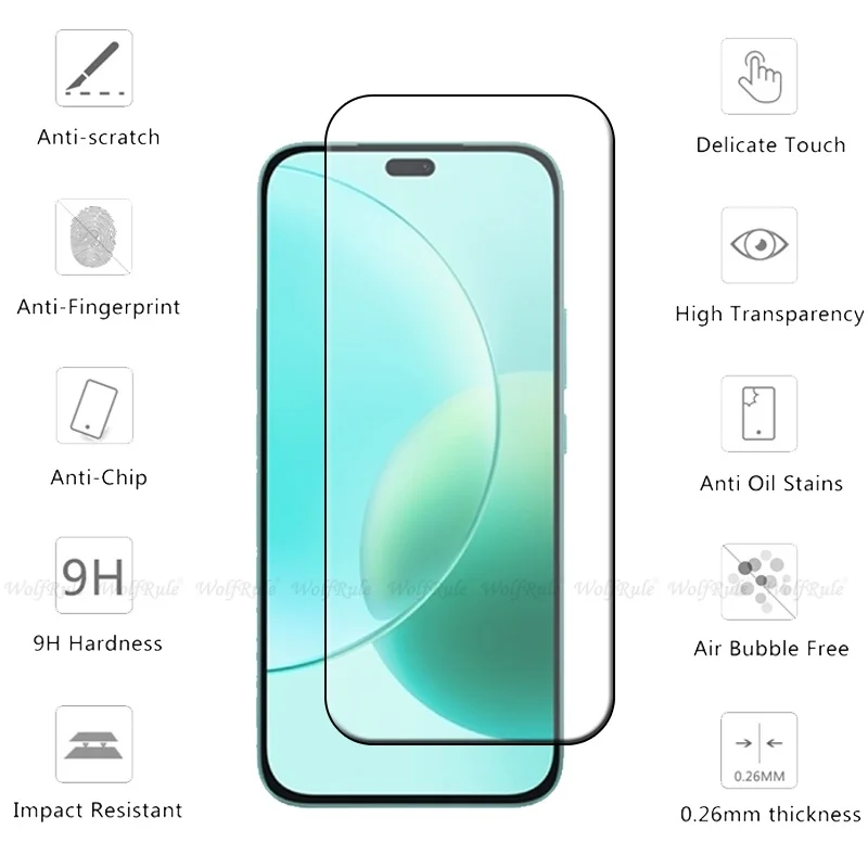 Premium 6-in-1 Tempered Glass Screen and Lens Protector Set - 9H HD Full Coverage