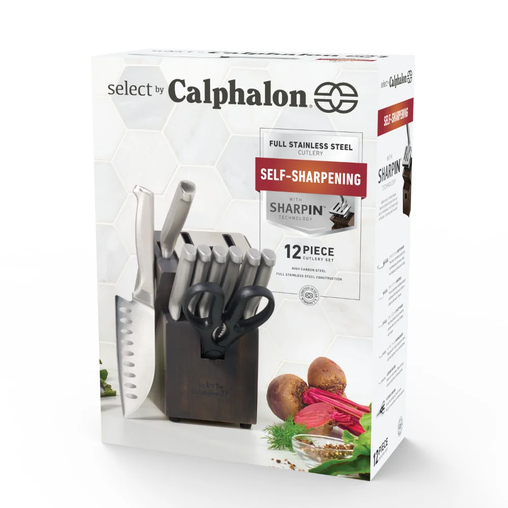 Select by Calphalon 15pc Self-Sharpening Cutlery Set Dark