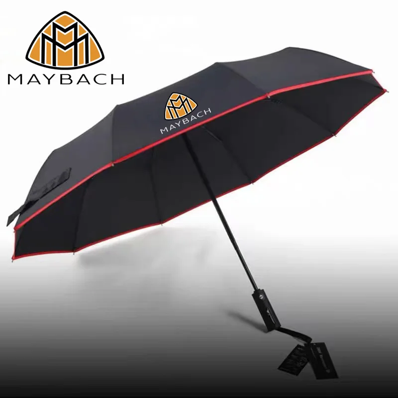 For Maybach W222 S450 S480 S580 S680 GLS450 GLS480 GLS600 Car Fully Automatic Folding Windproof Umbrella With Sunshade Umbrella