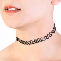 12 pièces Vintage cou tatouage tour de cou élastique femmes collier Punk tatouage tour de cou extensible collier bijoux filles Sautoirs colliers 6
