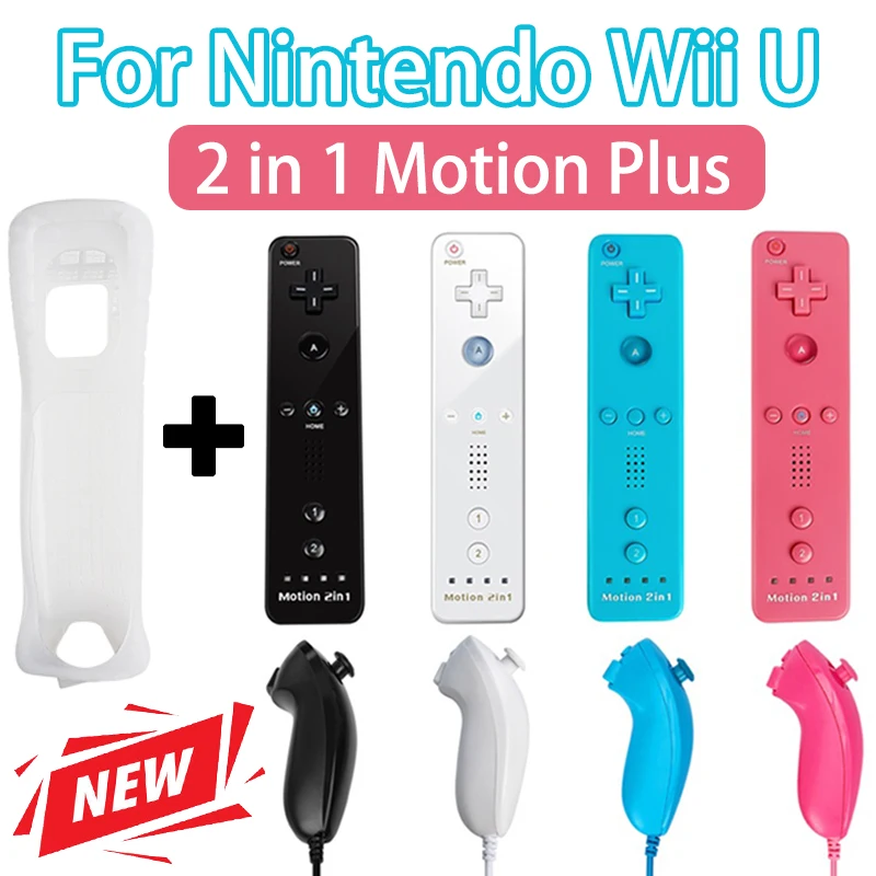 Telecomando Integrato Motion Plus Per Controller Nintendo Wii Wii Remote Nunchuck Controller Wireless Gamepad Controle