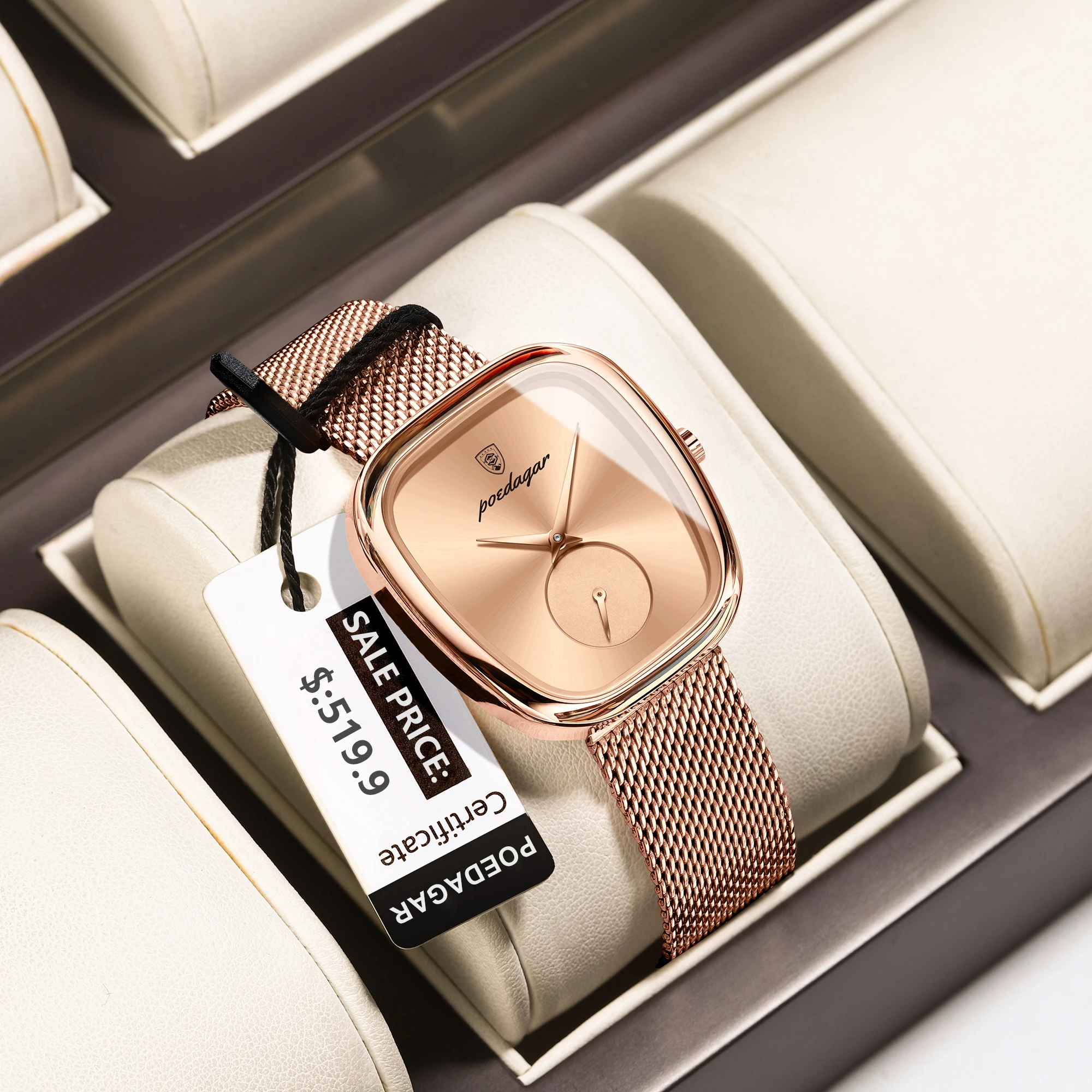 POEDAGAR Luxury Fashion Elegant Ladies Watch Waterproof Watch for Woman Mesh Stainless Steel Quartz Women's Watches Female Reloj 2