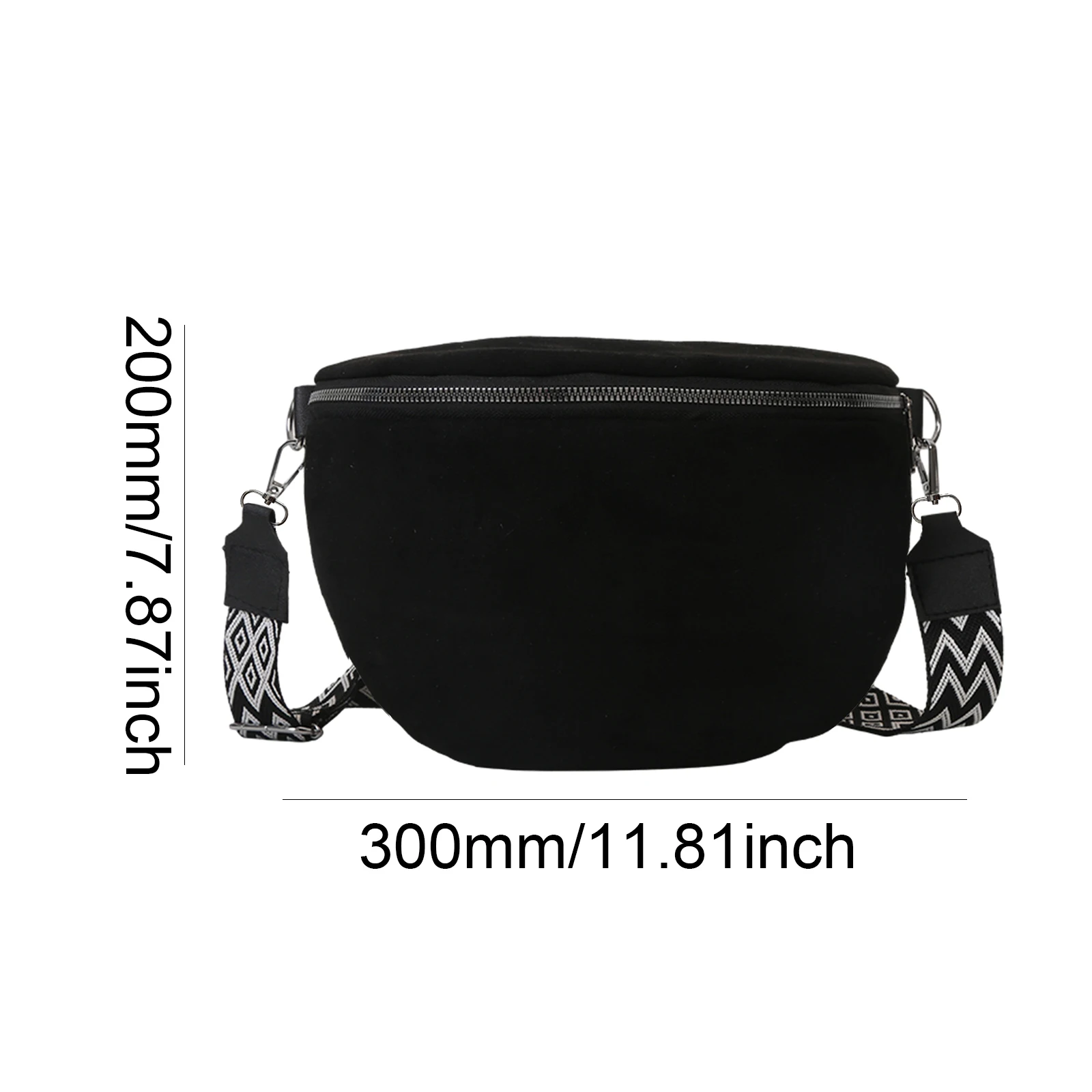 Chest Bag Women Large Crossbody Bag for Women PU Leather Shoulder Bag Half Moon Belt Bum Bag Casual Sling Bag Waist Chest Pack