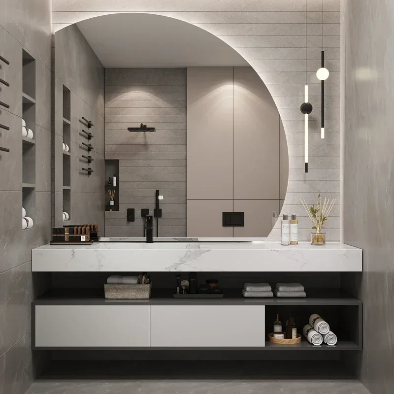 Solid Wood Wendy 40" Popular Bathroom Cabinet Furniture Vanities Sink Nordic Home Furniture Modern Black Washroom Toile