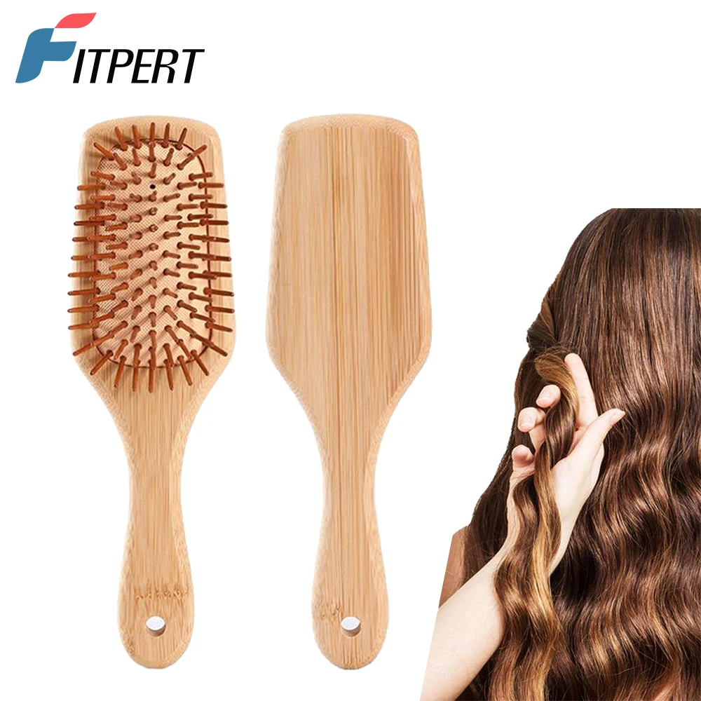 New Wooden Bristle Paddle Hair Brush Large Flat Natural Wood Handle Hairbrush for Men & Women with Thick, Curly, Wavy Long Hair 4pc set woodworking carving chisel 6mm 12mm 18mm 25mm wooden handle flat chisel for wood diy slotting trimming hand tools