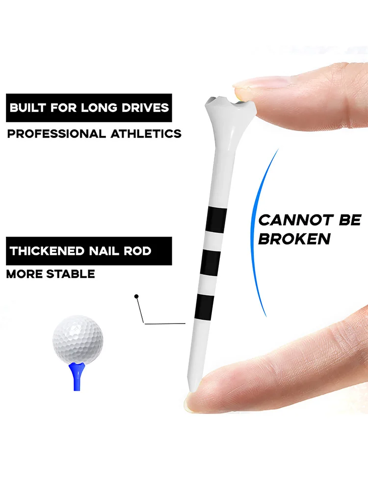 Description Picture 3 of itemPGM Golf Tees 100pcs 83mm Stripe Scale Precise Kick-off Cup Lightweight Durable High Elasticity Anti Slip Ball Seat TE031