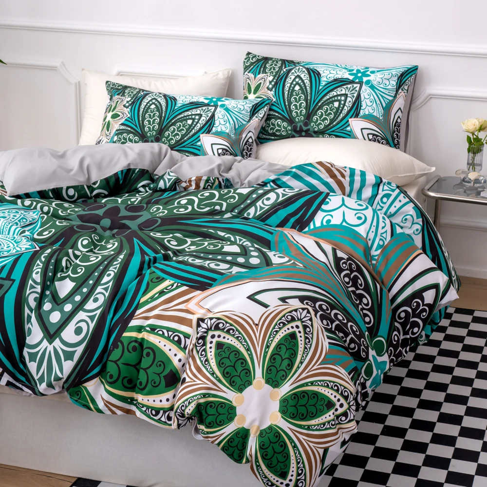 

Bohemian Bedding Sets Queen Size Boho Flower Duvet Cover Set Bed Comforter Set King Full Home Textile 200x200