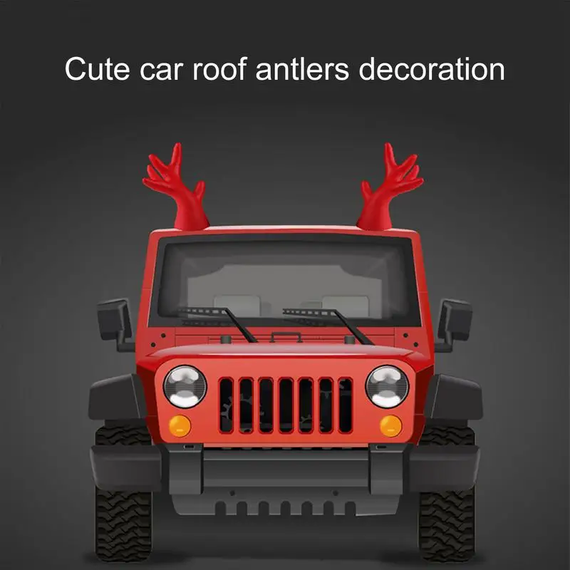 

Devil Horn Car Roof Decoration Stereo Bumper Hood Stickers Decal for Halloween Ornament Simple Installation Stylish Design