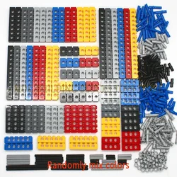 Colorful MOC Thick Bricks: Creative Building Blocks and Accessories (100pcs and axle pin)