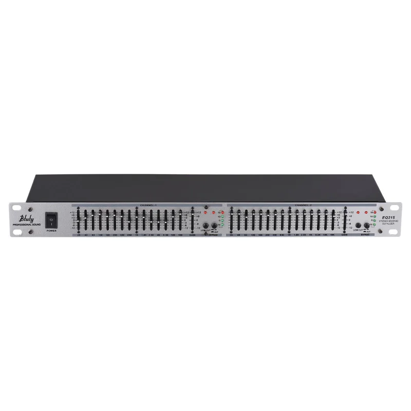 Btuty EQ-215 Dual Channel 15-band equalizer 1U Rack Mount 2-kanaals Stereo Graphic Equalizer