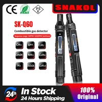 Snakol Gas Leak Detector Combustible Natural Co2  Alcohol LPG Methane Analyzer Rechargeable Buzzer Alarm PPM LEL Tester